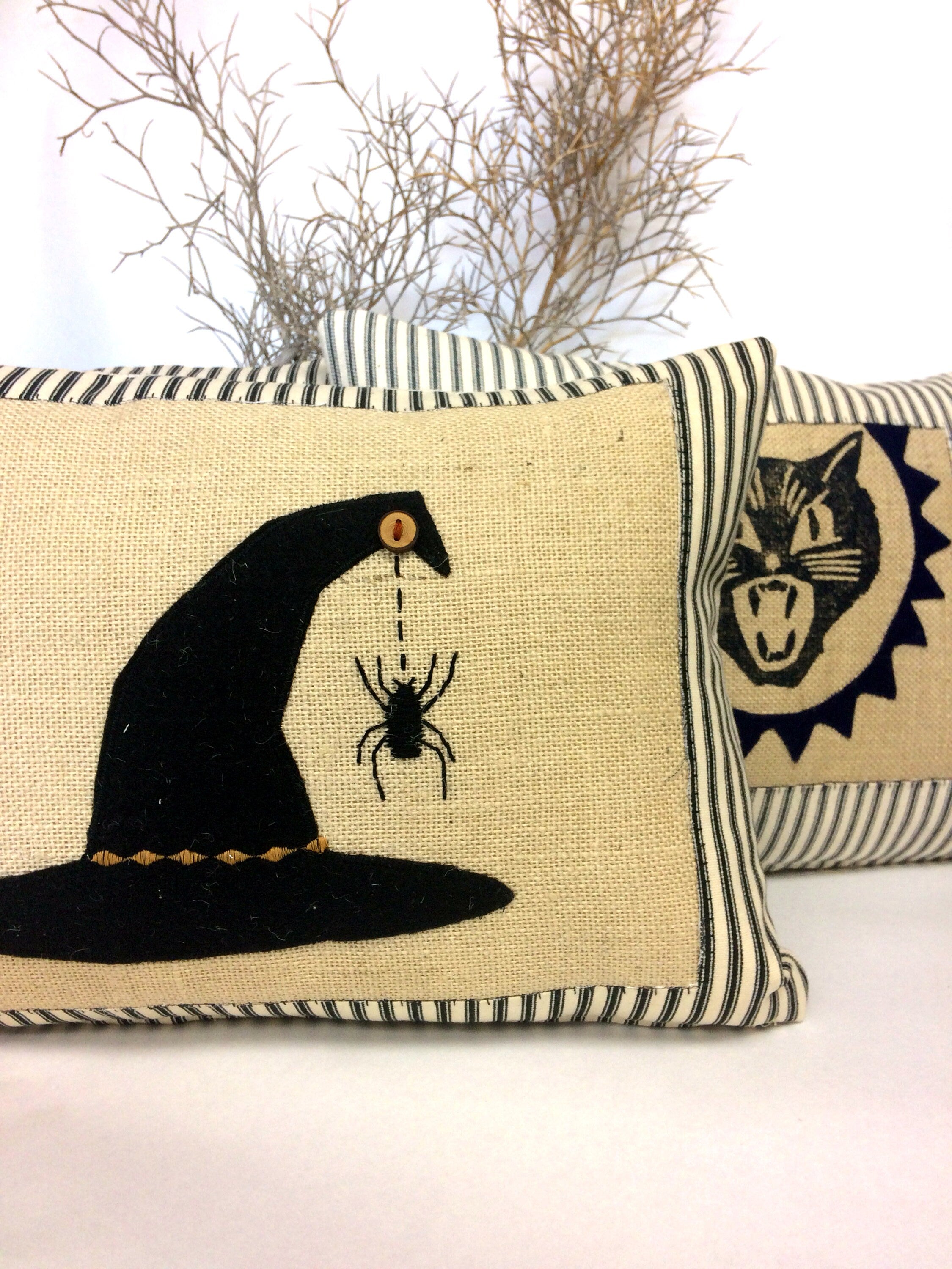 Witches Hat Halloween Pillow