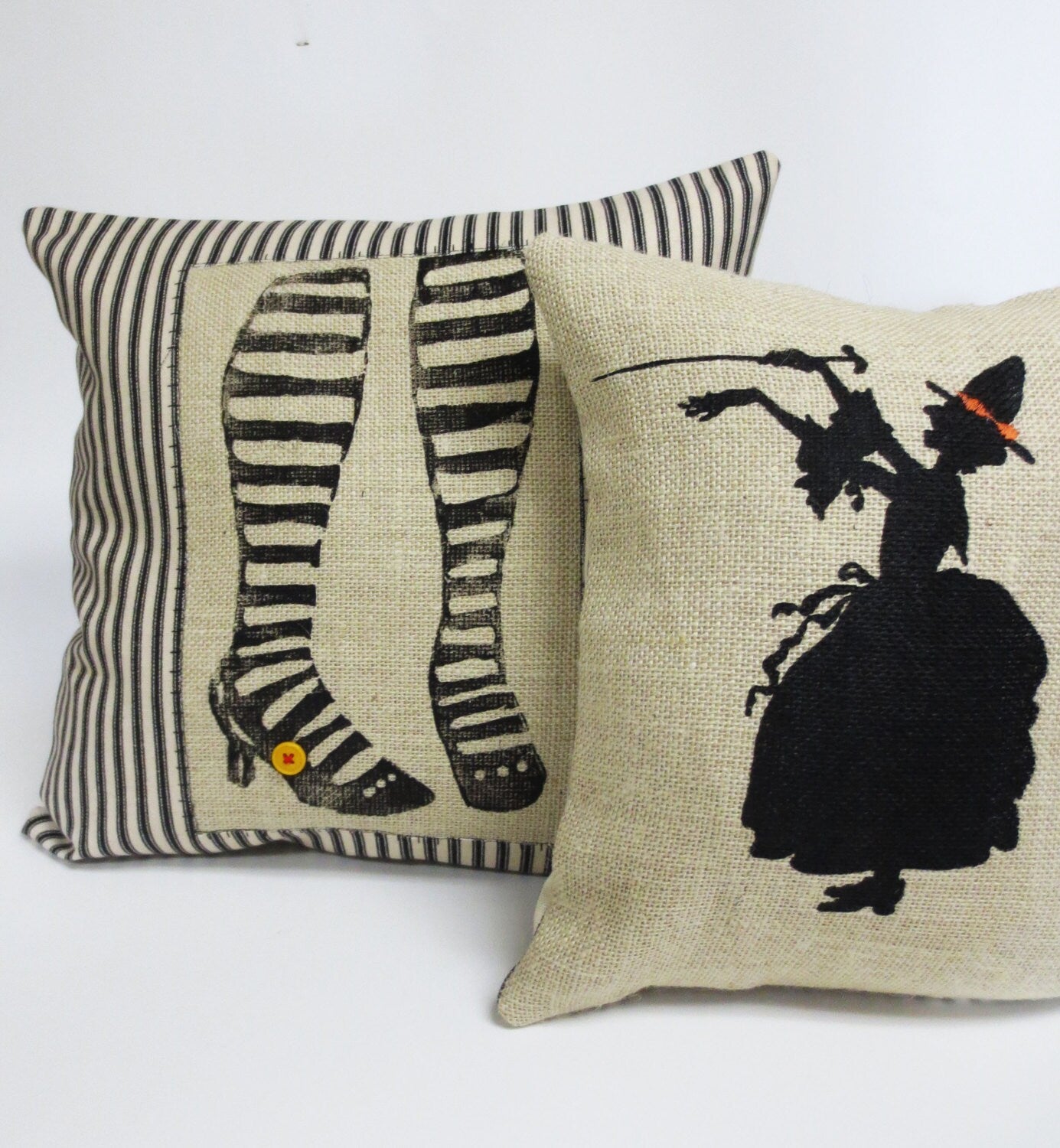 Halloween Witch Feet Pillow: Gothic Home Decor