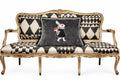 Embroidered Rabbit Pillow – Whimsical Gothic Chenille Cushion (12"x20")
