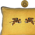 Tiger Embroidery Linen Pillow