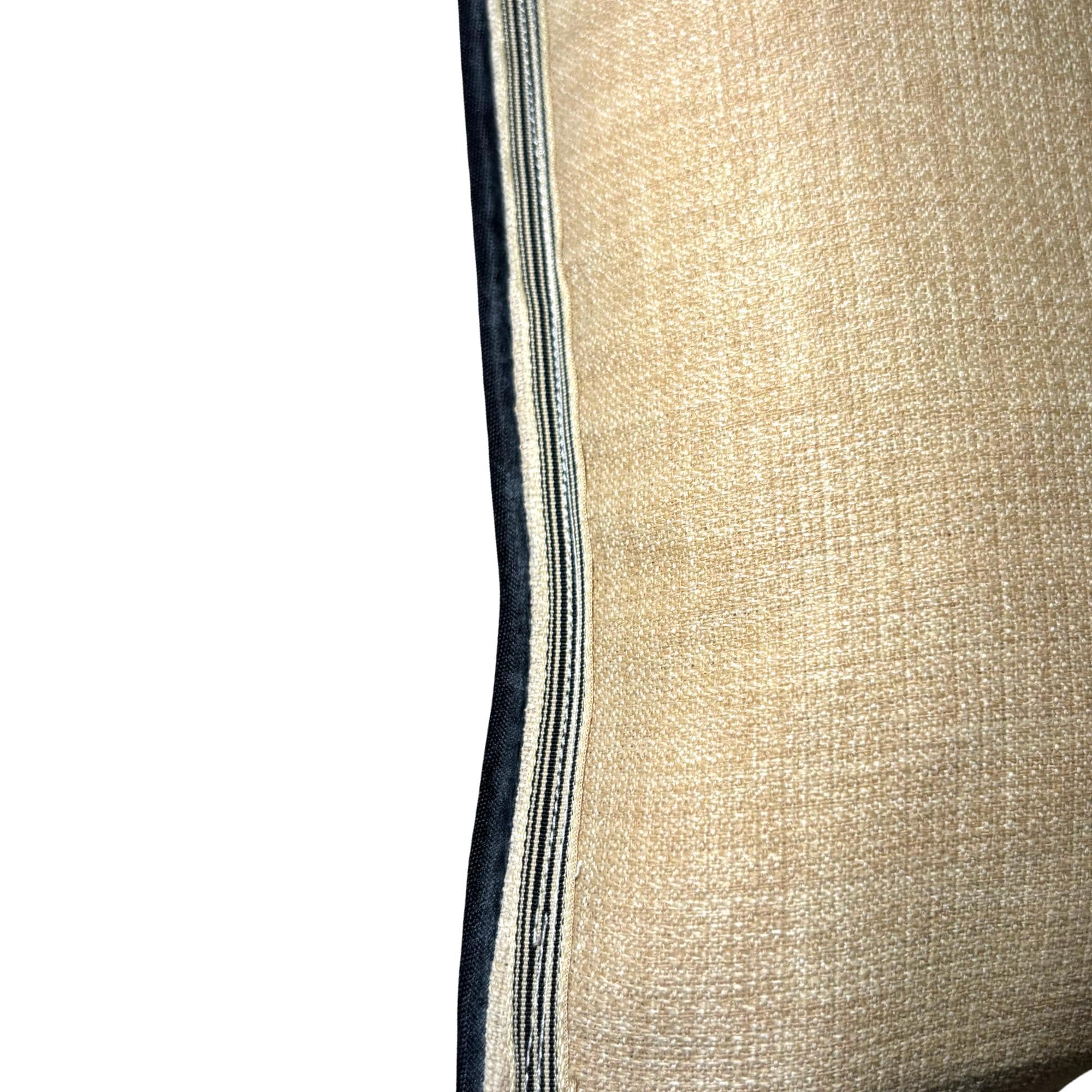 Natural Burlap like canned sardine fish Embroidery Pillow: Fish Decorative Cushion