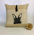 Bunny Rabbit Pillow Cover: Poly Burlap Block Print Nursery Decor