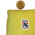 Fight Fascism Raven Embroidery Pillow