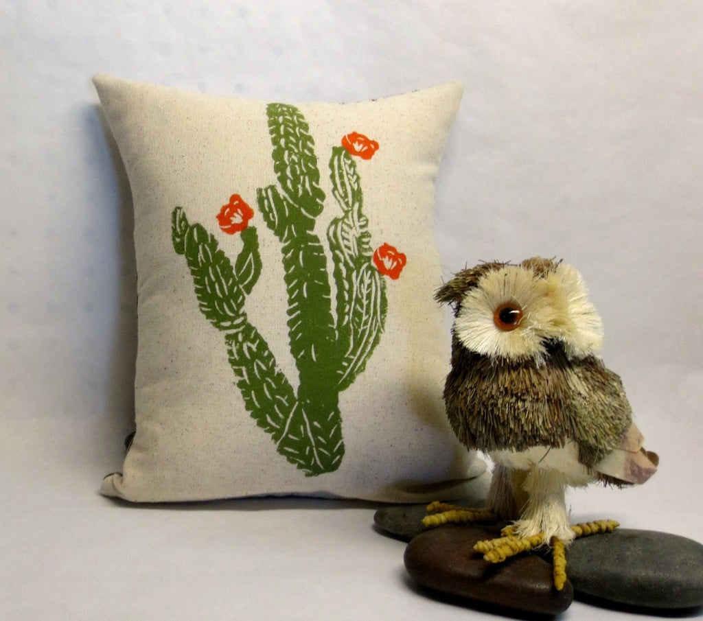 Cactus Print Pillow