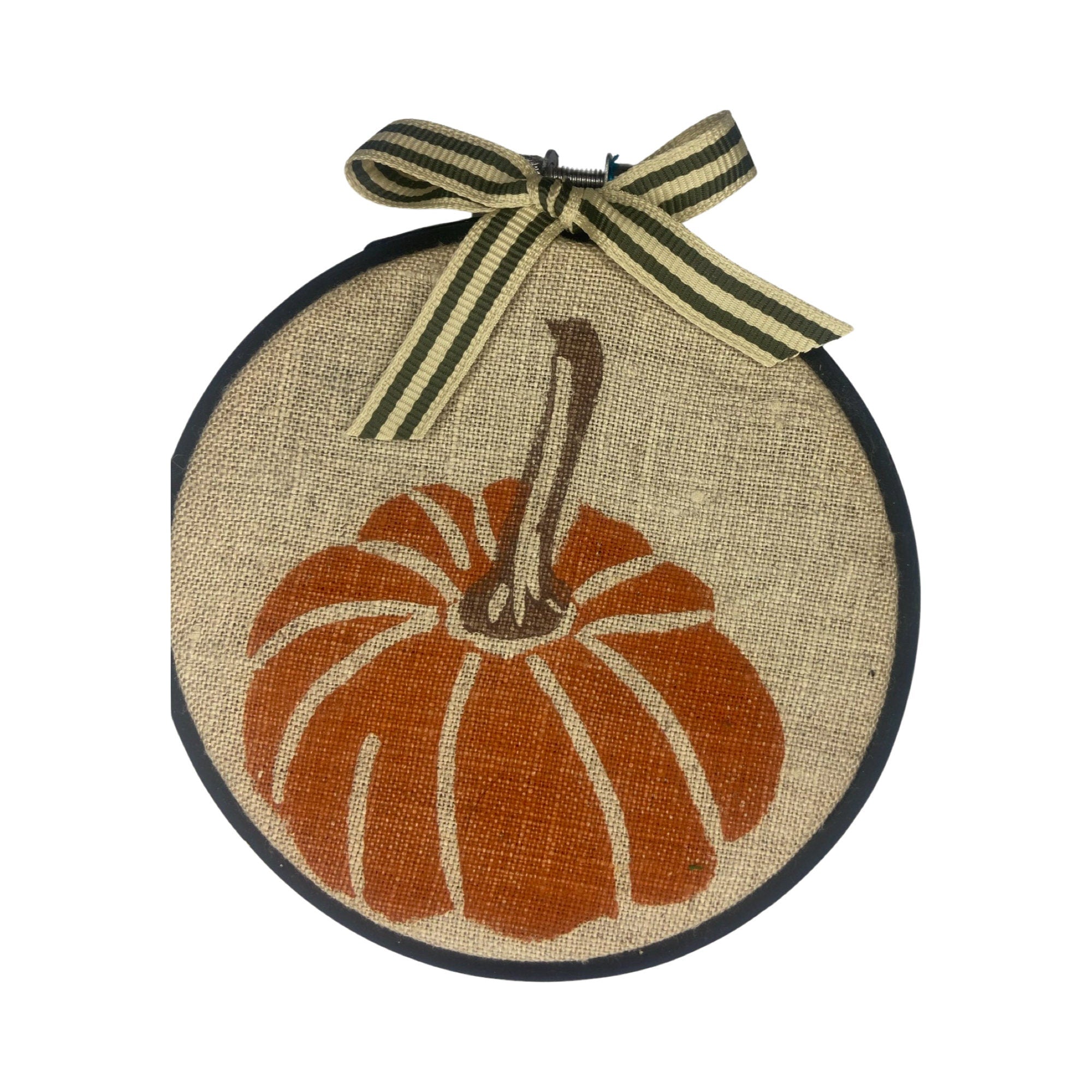 Halloween Cat Witch Pumpkin Hoop Art / Halloween Decor