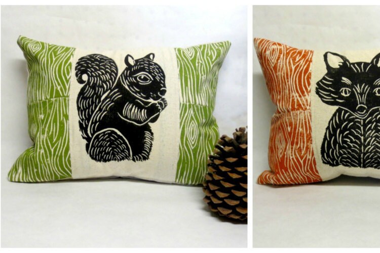 Black Bear Pillow - Your Choice of Wood Grain Color