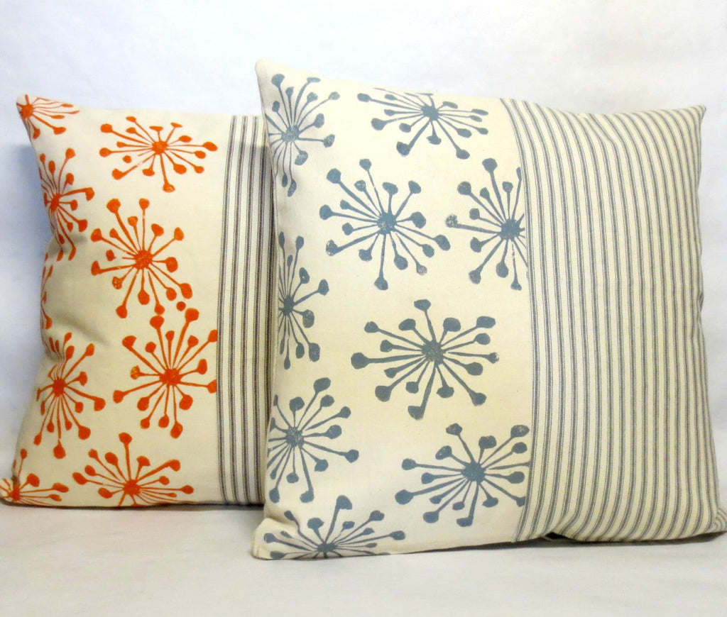 Mid Century Block Printed Pillow