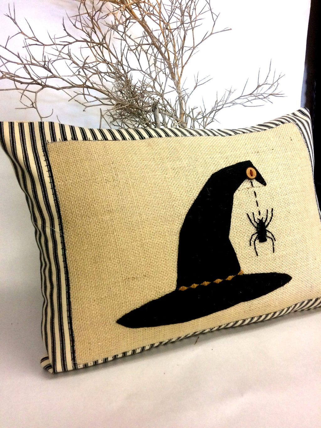 Witches Hat Halloween Pillow