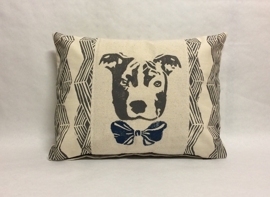 Pit Bull Print Pillow: Geometric Tribal Design, Dog Lover Gift