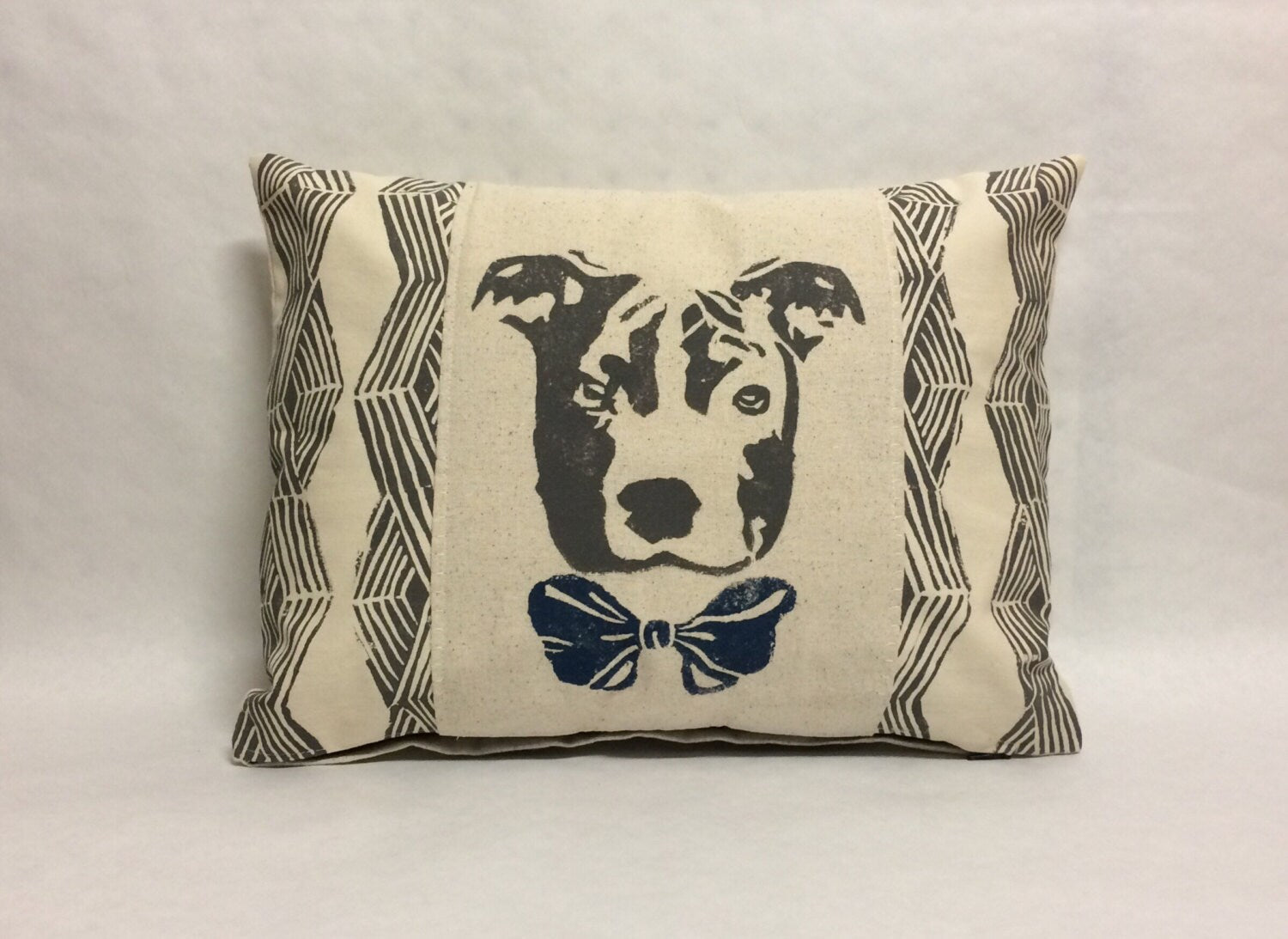 Pit Bull Print Pillow: Geometric Tribal Design, Dog Lover Gift