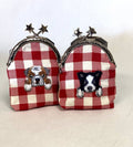 Hand Crafted Dog Coin Purse: Embroidered Bulldog, Border Collie, Pug