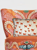White and orange tiger cat print  kidney pillow -  nursery gift