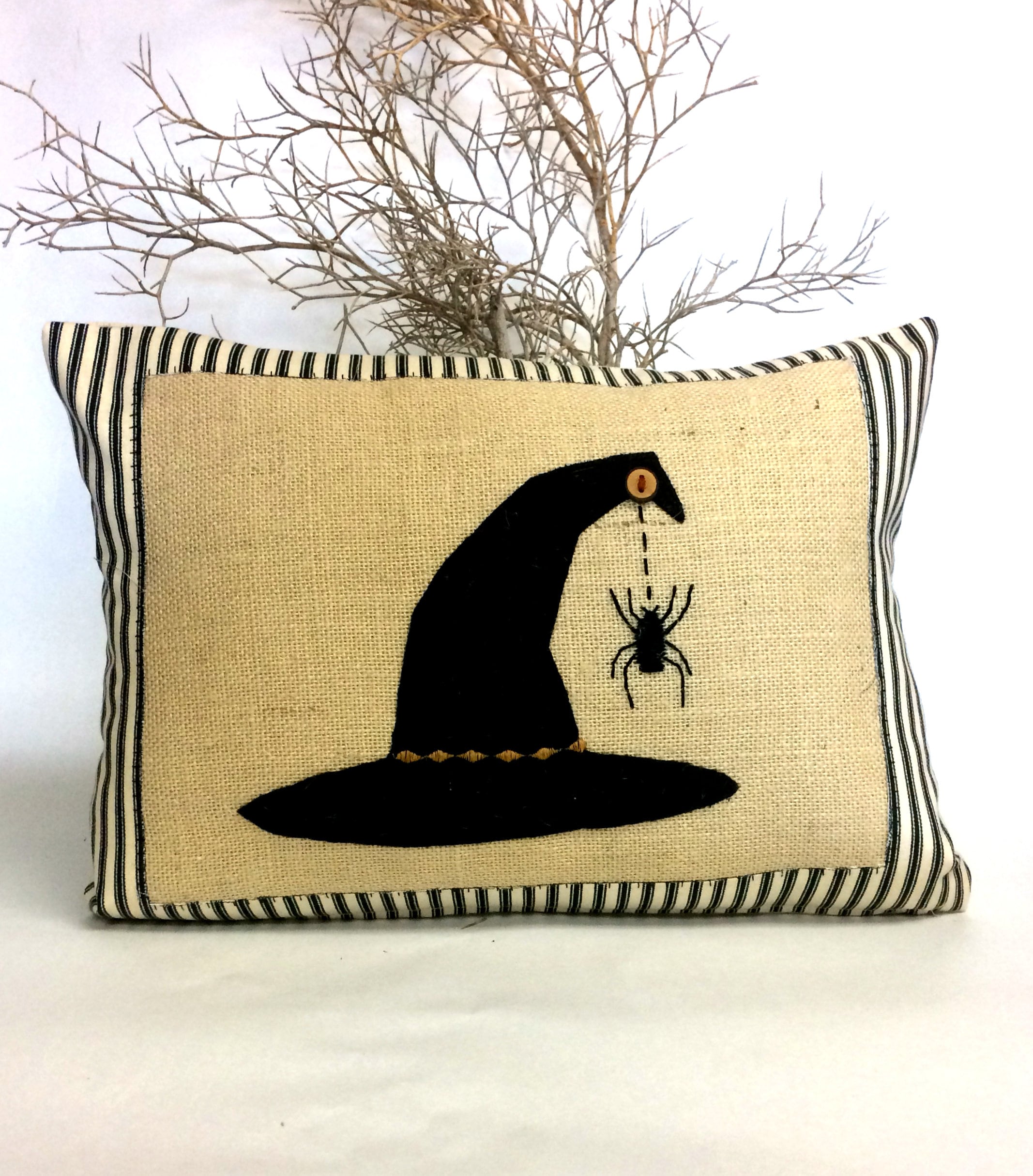 Witches Hat Halloween Pillow