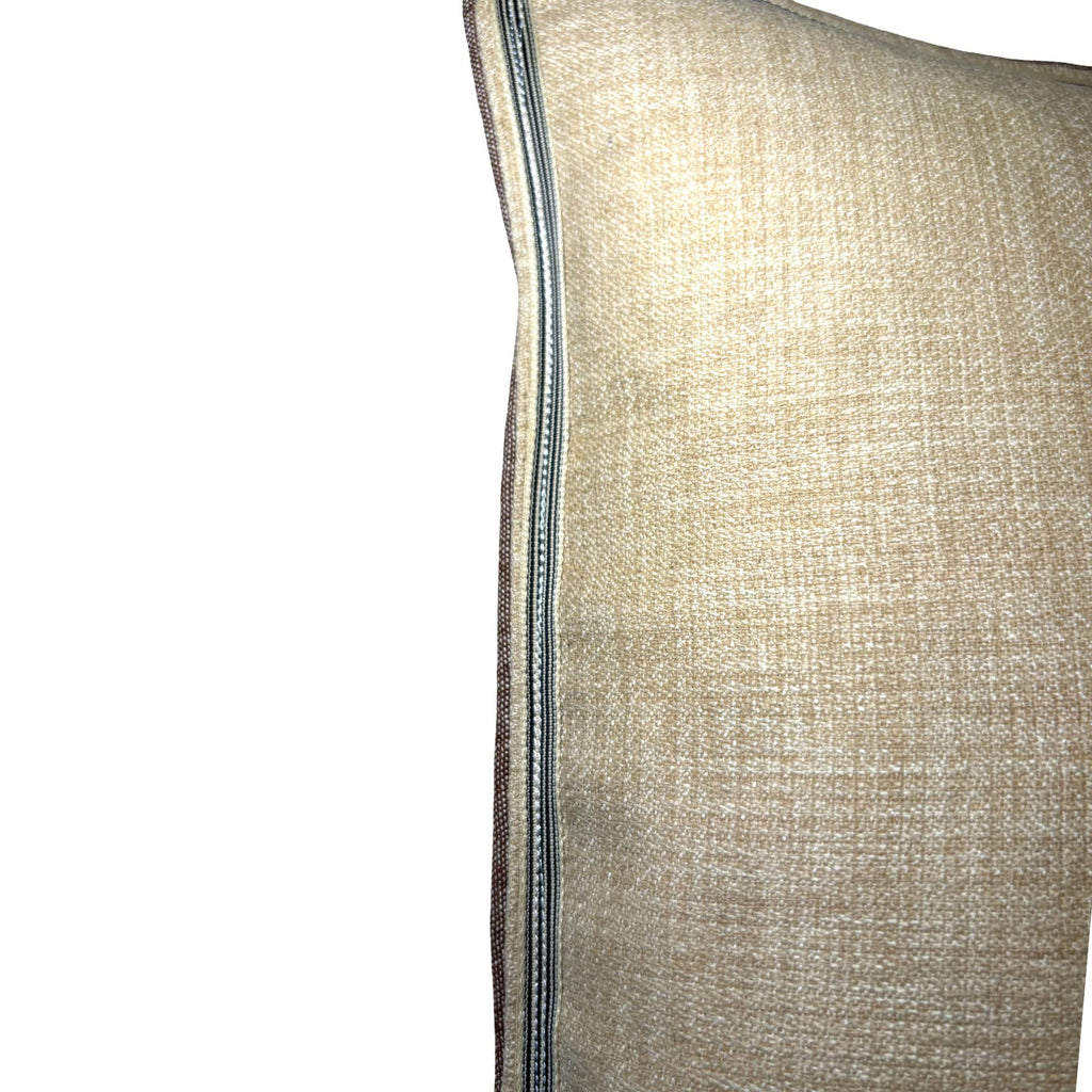 Natural Burlap like fish Embroidery Pillow: Fish Decorative Cushion