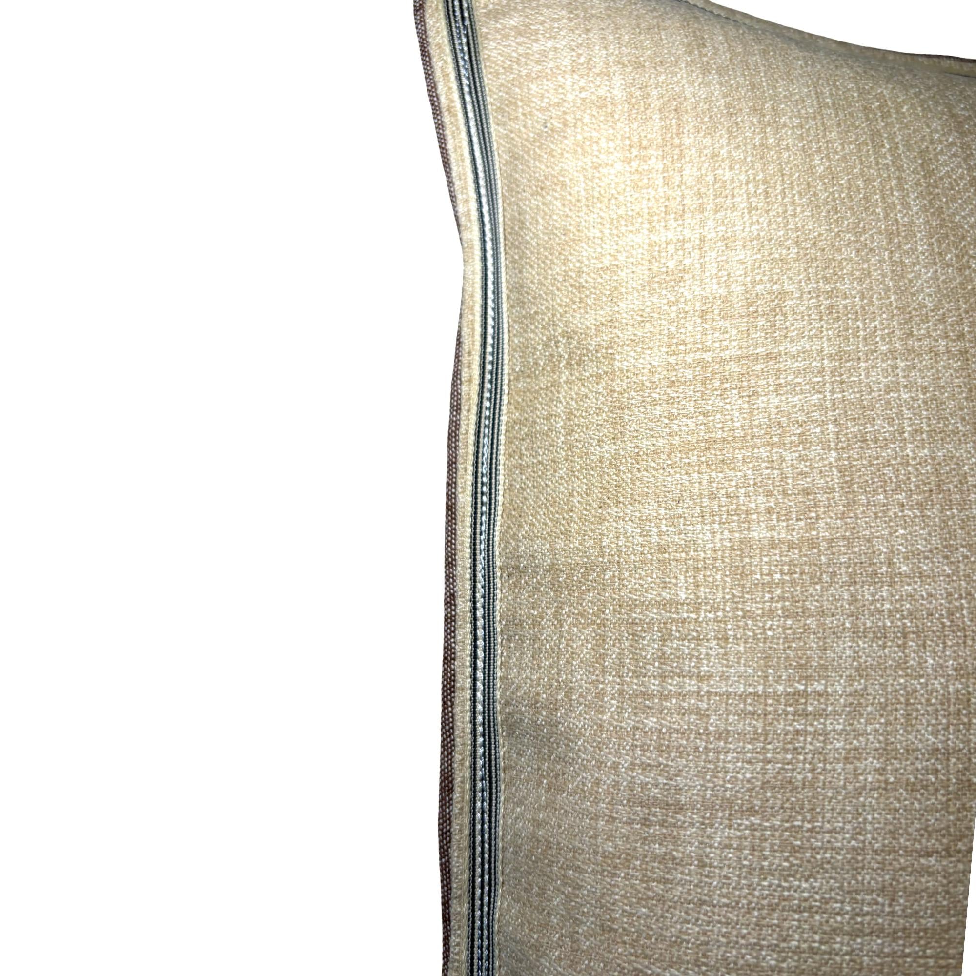 Natural Burlap like fish Embroidery Pillow: Fish Decorative Cushion
