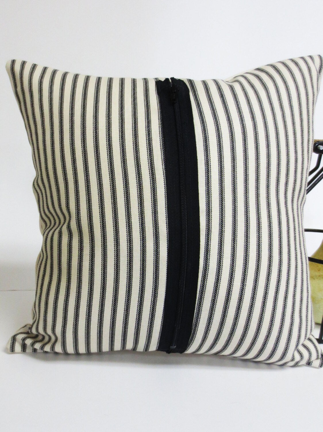 Bee Insect Screen Print Pillow - Poly Burlap Pillow - Decorative Accent Cushion Cover