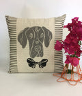 Hand Block Print Dane Pillow Cover – Ticking Fabric Cushion