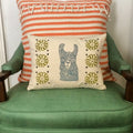 Llama Print Kidney Pillow: Mid-Century Moroccan Design