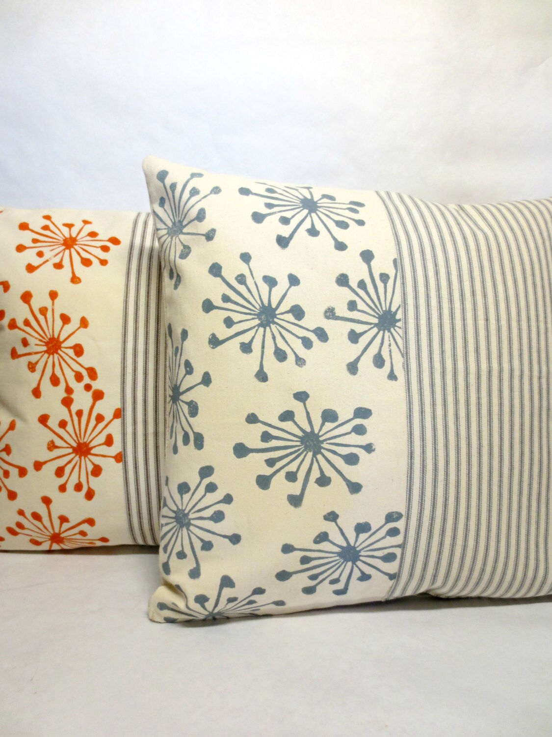 Mid Century Block Printed Pillow
