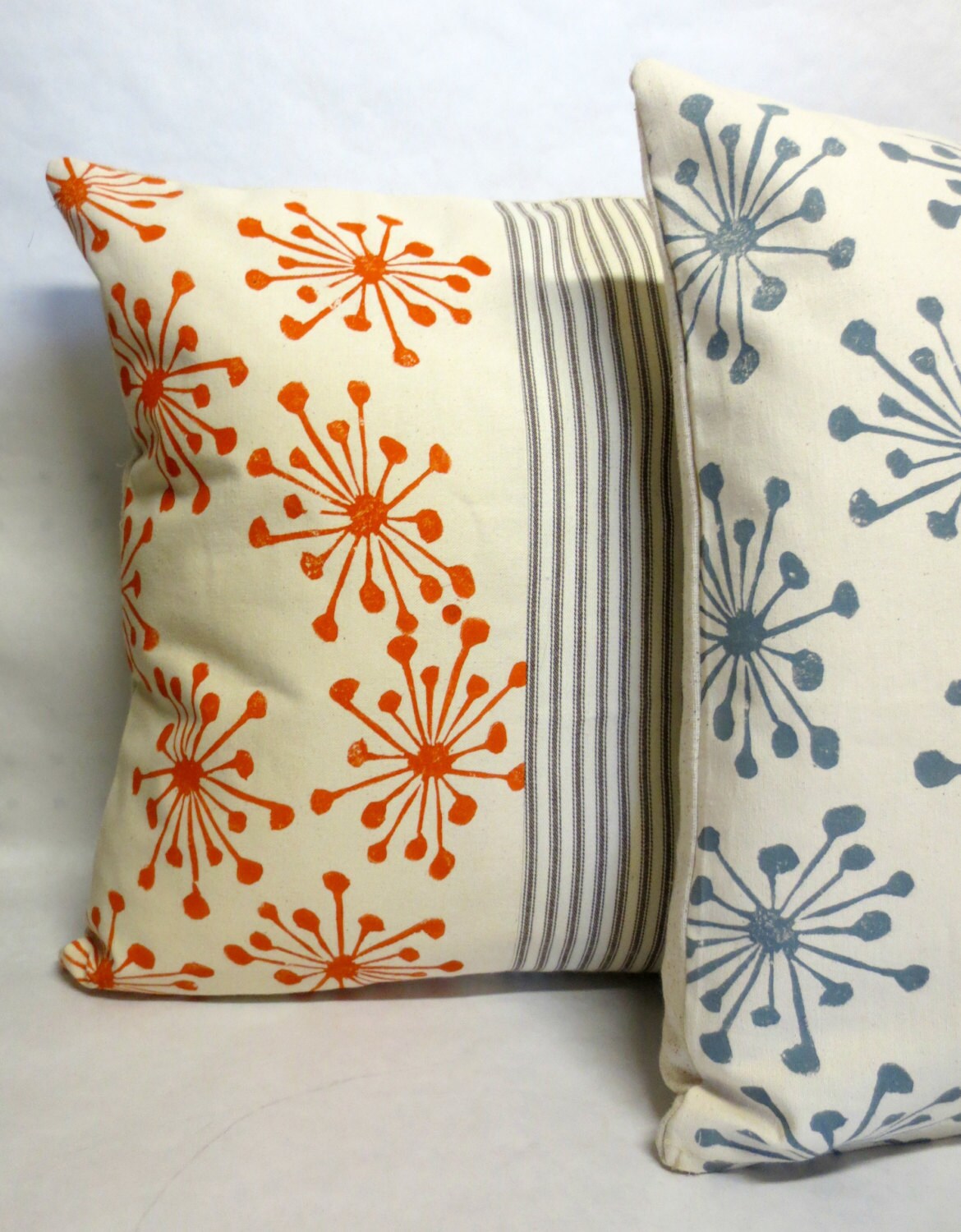 Mid Century Block Printed Pillow
