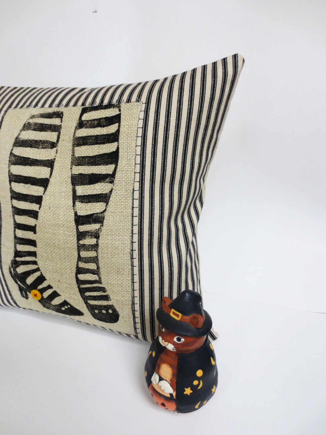 Halloween Witch Feet Pillow: Gothic Home Decor