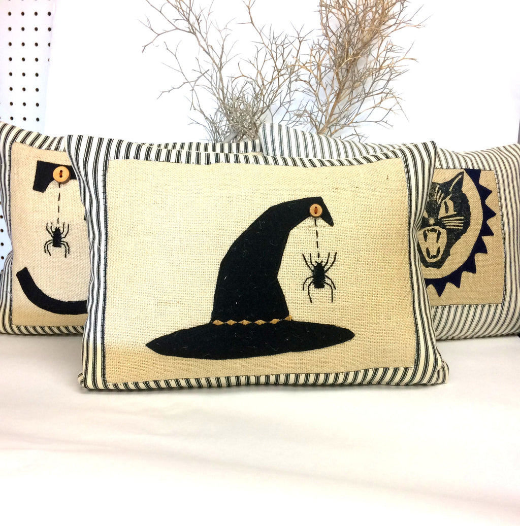 Witches Hat Halloween Pillow