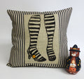 Halloween Witch Feet Pillow: Gothic Home Decor