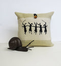 Rabbit Print Pillow: Poly Burlap Woodland Accent Pillow