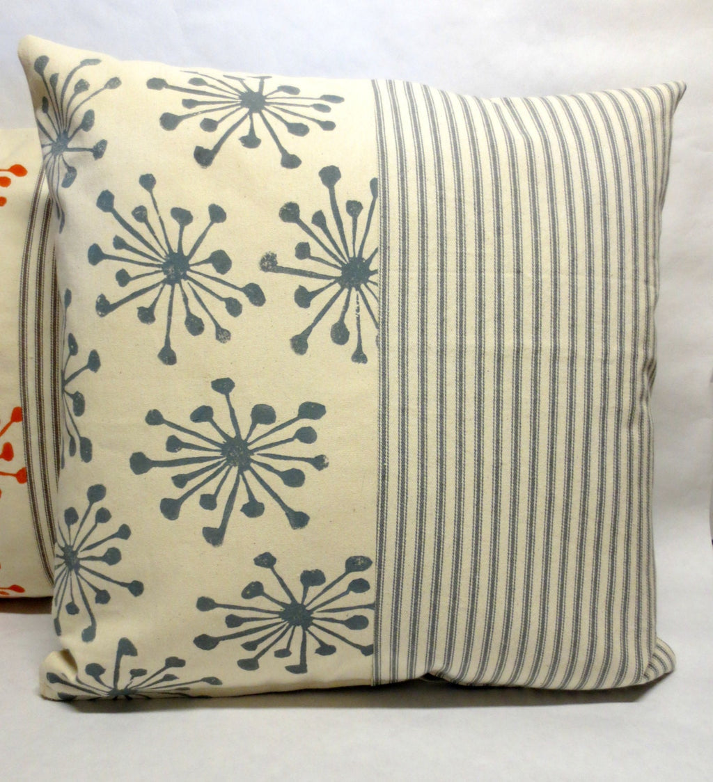 Mid Century Block Printed Pillow